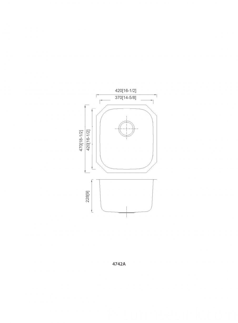 Évier de cuisine sous plan de 1,5 mm d'épaisseur 1.5mm Thickness Kitchen Undermount Sink